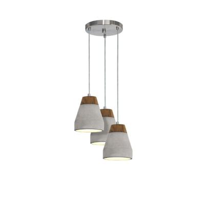 Eglo HanglampTarega 3-lichts betongrijs met hout - 95526