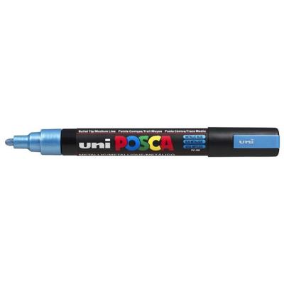 Uni Posca verfmarker pc5m metallic blauw - conische punt 2,5 mm