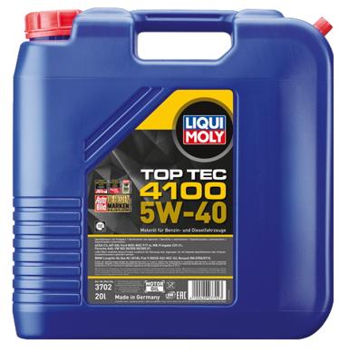 LIQUI MOLY motorolie "top tec 4100". top tec 4100 20l 5w-40