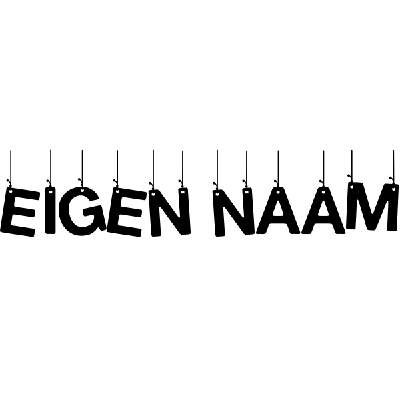 Eigen naam hangletters - Muursticker