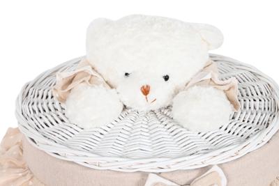 Wasmand Home ESPRIT Wit Beige vlechtwerk Shabby Chic 45 x 45 x 68 cm 4 Onderdelen