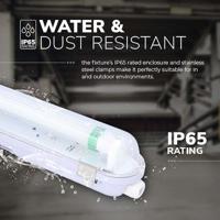 25x LED TL armatuur 120cm - T8 (G13) - 18 Watt 2880 lumen (160lm/W) - 4000K neutraal wit (840) - Koppelbaar - Flikkervrij - IP65 waterdicht - thumbnail