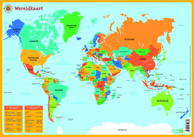 Wereldkaart - Educatieve Onderlegger