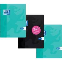 Oxford School schrift, ft A5, 72 bladzijden, kantlijn, gelijnd, pak van 3 stuks, geassorteerde kleuren - thumbnail