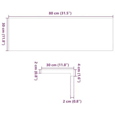 Traptreden 2 st 80x30x2 cm massief eikenhout donkerbruin - thumbnail