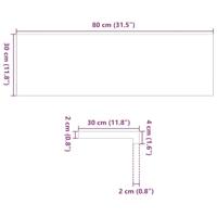 Traptreden 2 st 80x30x2 cm massief eikenhout lichtbruin - thumbnail