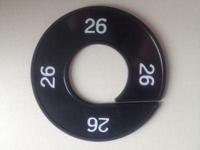 Maatring 9cm zwart/wit 26 - thumbnail