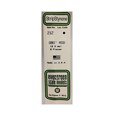 Polystereen Rond Staaf (Ø x l) 2 mm x 35 cm 6 stuk(s)