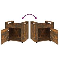 Bureaukastje 60x45x60 cm bewerkt hout gerookt eikenkleurig - thumbnail