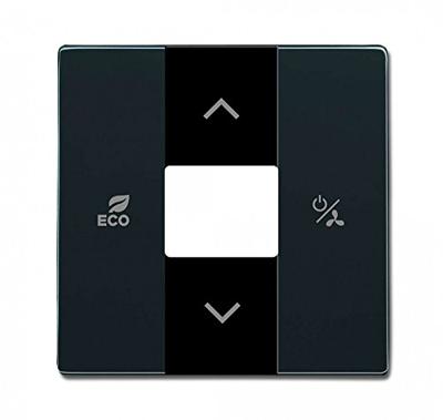 Busch-Jaeger Afdekking Afdekking, Temperatuurregelaar Carat Zwart-grijs, Antraciet 2CKA006220A0074