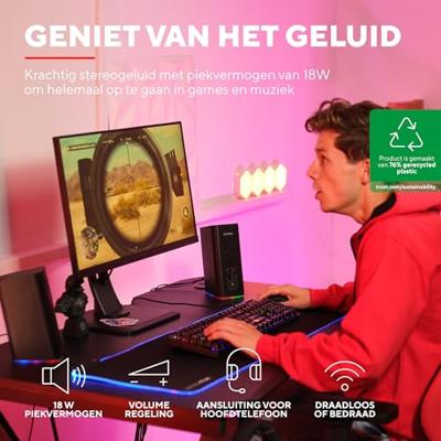 Trust GXT612 CETIC BT PC-luidsprekers Kabelgebonden Zwart
