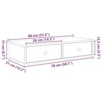 Wandschap met lades 80x31x17 cm bewerkt hout sonoma eikenkleur - thumbnail