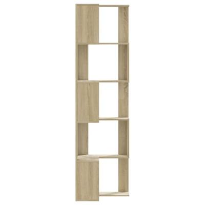 Boekenkast 5-laags hoek 50x50x179 cm bewerkt hout sonoma eiken