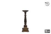 Kandelaar "Kathedraal" zwart hout H44cm - thumbnail