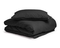 Primaviera Deluxe - Egyptisch Katoen Dekbedovertrek Uni - Zwart - 140 x 200/260 - thumbnail