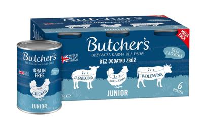 BUTCHER'S Original Junior Mega pack mix - nat hondenvoer - 6 x 400g