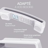 ALCATEL ePure Iconic - DECT draadloze vaste telefoon - vintage design - groot grafisch display met hoge leesbaarheid - handsfree-functie - oproepblokkering - wit - thumbnail