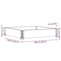 Palletopzetrand 100x100 cm massief grenenhout bruin - thumbnail