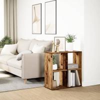 Kamerscherm / boekenkast 69,5x29x69,5 cm hout oud houtkleur - thumbnail