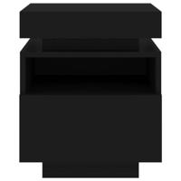Nachtkastjes met LED-verlichting 2 st 40x39x48,5 cm zwart - thumbnail