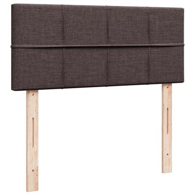Boxspring met matras stof donkerbruin 140x200 cm - thumbnail