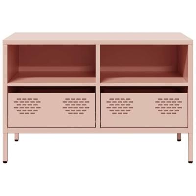 Tv-meubel 68x39x43,5 cm koudgewalst staal roze