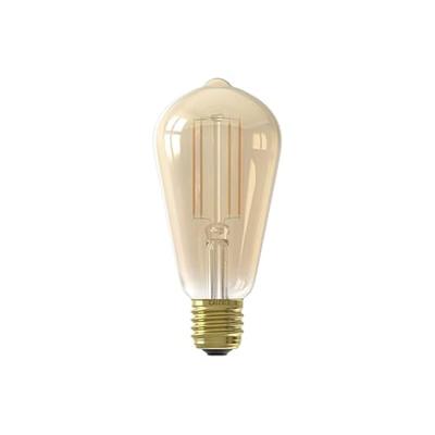 QAZQA Smart hanglamp messing met zwarte glas 3-lichts incl. Wifi ST64 QAZQA Smart hanglamp messing met zwarte glas 3-lichts incl. Wifi ST64