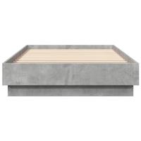 Bedframe bewerkt hout betongrijs 100x200 cm - thumbnail