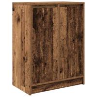 Dressoir 57x34x76 cm bewerkt hout oud houtkleurig - thumbnail