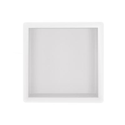 Wiesbaden Demis Inbouwnis 30x30x7cm - Mat Wit RVS Wandopslag