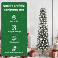 VidaXL Kunstkerstboom met 300 led groen 180 cm pvc en plastic en staal - thumbnail