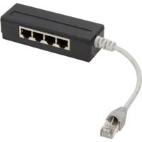 LogiLink MP0032 RJ45 4-poorts splitter zwart - thumbnail