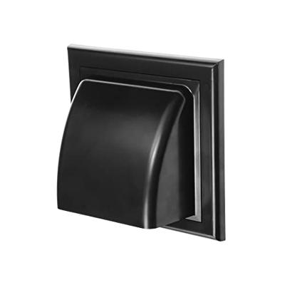 Kunststof Gevelkap Met Klep - Zwart - Aansluiting Ø 100mm