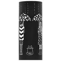 VidaXL Parapluhouder vrouwen staal zwart - thumbnail