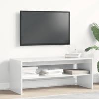 Tv-meubel 100x40x40 cm bewerkt hout hoogglans wit - thumbnail