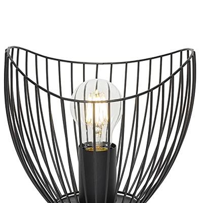 QAZQA Moderne tafellamp zwart 20 cm - Pua