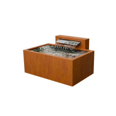 Cascadi cortenstaal Watervalelement (naast vijver) L80 x B17 x H70 cm Geroba - Geroba