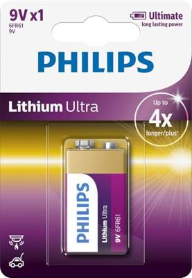 Philips 9V Lithium batterij