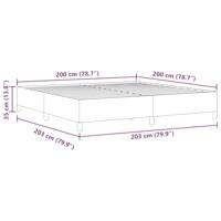 Bedframe Grijs groen 200 x 200 cm Katoenen stof - thumbnail