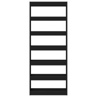 Boekenkast met plank Zwart 80 x 30 x 198 cm Bewerkt hout - thumbnail