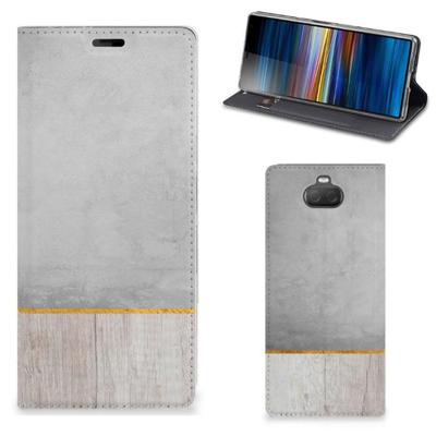 Sony Xperia 10 Plus Book | Wallet Case | Wood Concrete