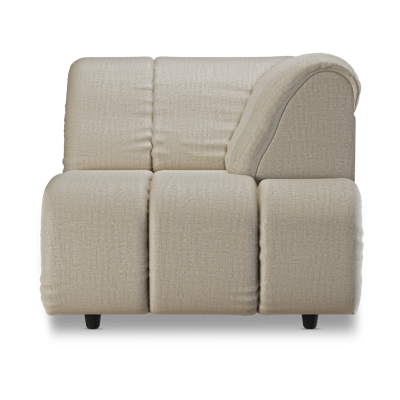 HKliving Wave bank right high arm Pure Ivory