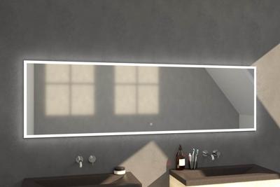 Brauer Jade Spiegel - Rechthoekig - 240 cm - met Directe LED-Verlichting - Dimbaar - met Touchbediening