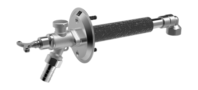 Hansa vortsvrije kraan met keerklep 45cm inkortbaar chroom 69509101