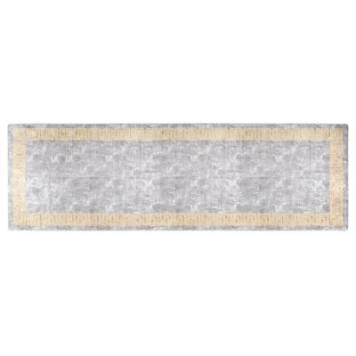 VidaXL Vloerkleed wasbaar anti-slip 80x300 cm grijs