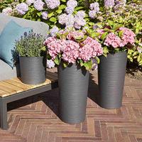 Siena Garden LOCON GROOVE 722_50 Plantcontainer Polypropyleen Antraciet - thumbnail
