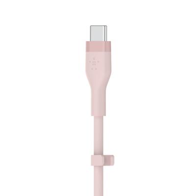 Belkin BoostCharge Flex siliconen USB Type C/Lightning-kabel (2 m), MFi-gecertificeerde 20 W PD Power Delivery-snellaadkabel voor iPhone 14/14 Plus, 13, 12, Pro, Max, mini, SE, iPad en meer – Roze