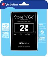Verbatim Store n Go 2 TB Externe harde schijf (2,5 inch) USB-A 3.2 Gen 1 Zwart 53177 - thumbnail