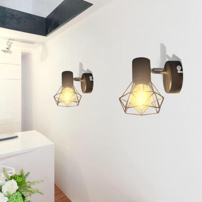 VidaXL Wandlampen 2 st met led industriële stijl zwart VidaXL Wandlampen 2 st met led industriële stijl zwart