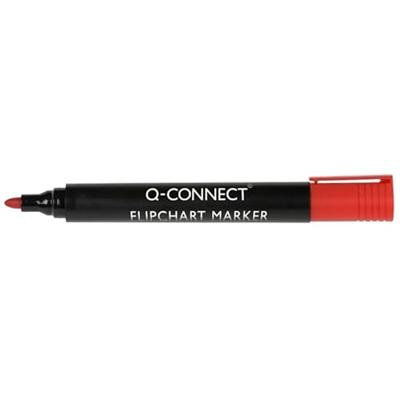 Q-CONNECT flipchartmarker, 2-3 mm, ronde punt, met clip, rood